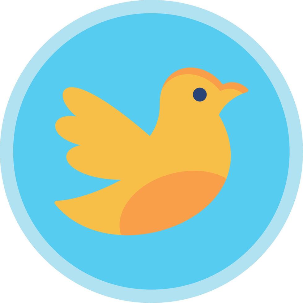 Bird Flat Multi Circle Icon vector