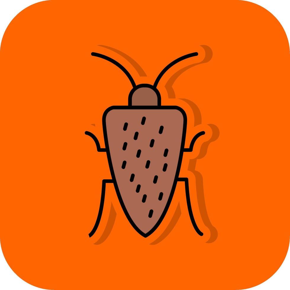 cucaracha lleno naranja antecedentes icono vector