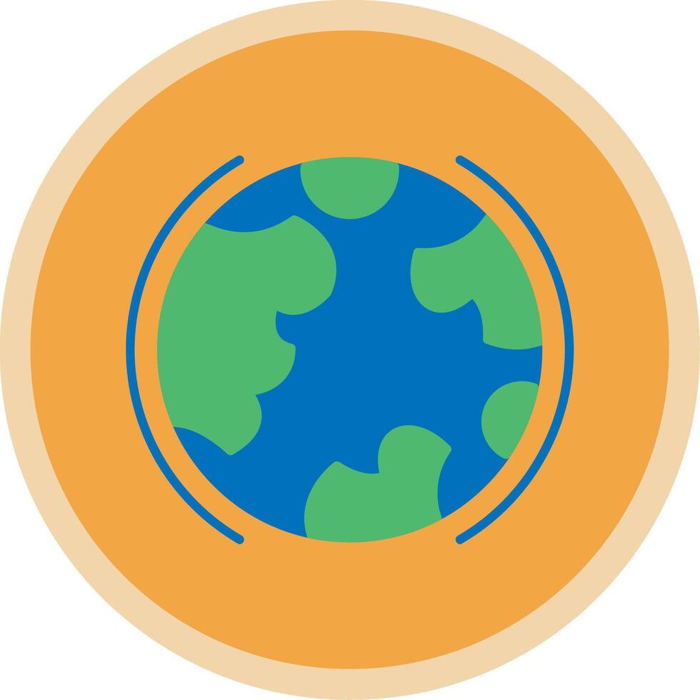 Earth Flat Multi Circle Icon vector