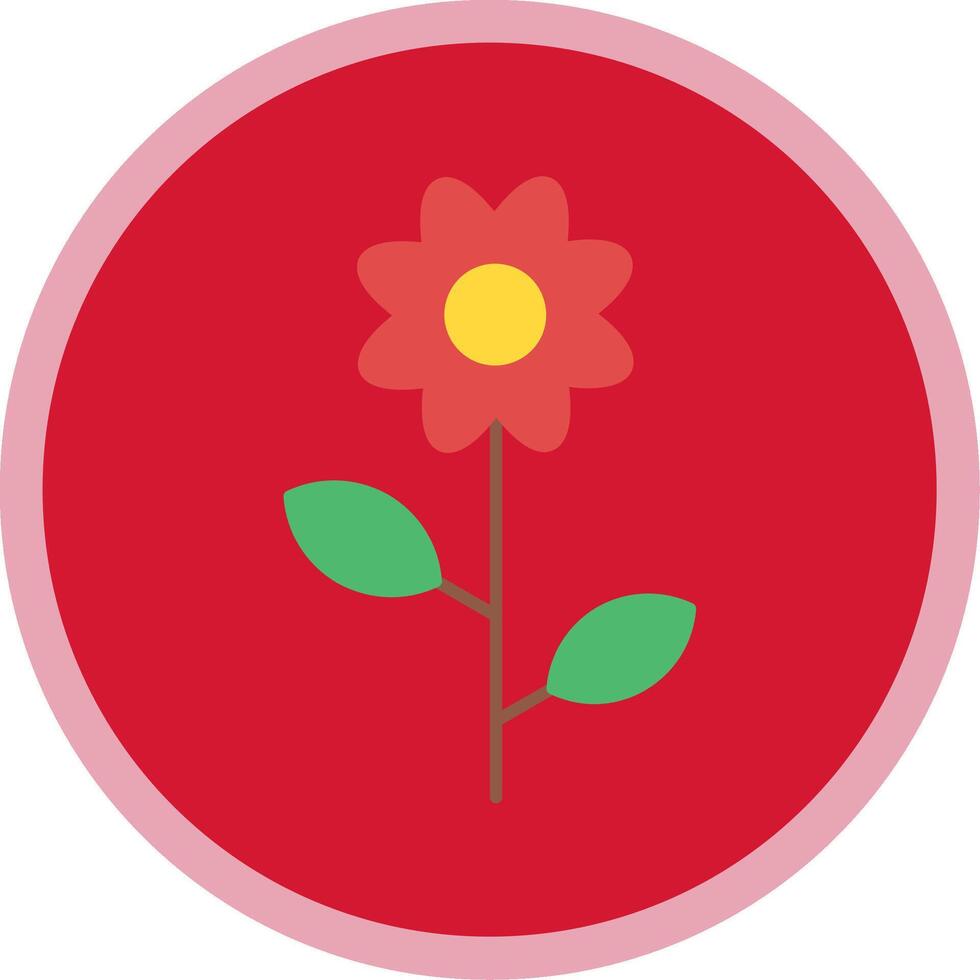 Flowers Flat Multi Circle Icon vector