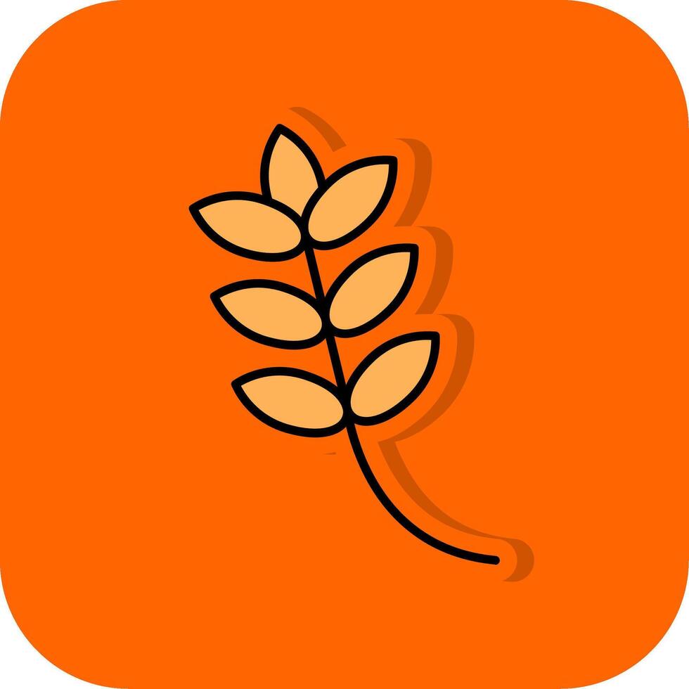Rice Filled Orange background Icon vector