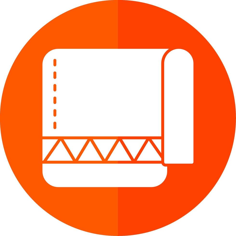 Towel Glyph Red Circle Icon vector