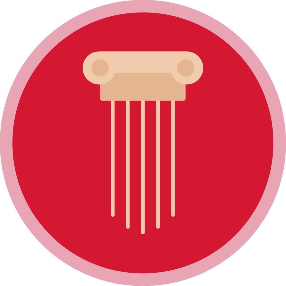 Greek Pillars Flat Multi Circle Icon vector