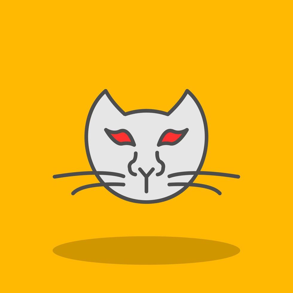 Cat Filled Shadow Icon vector