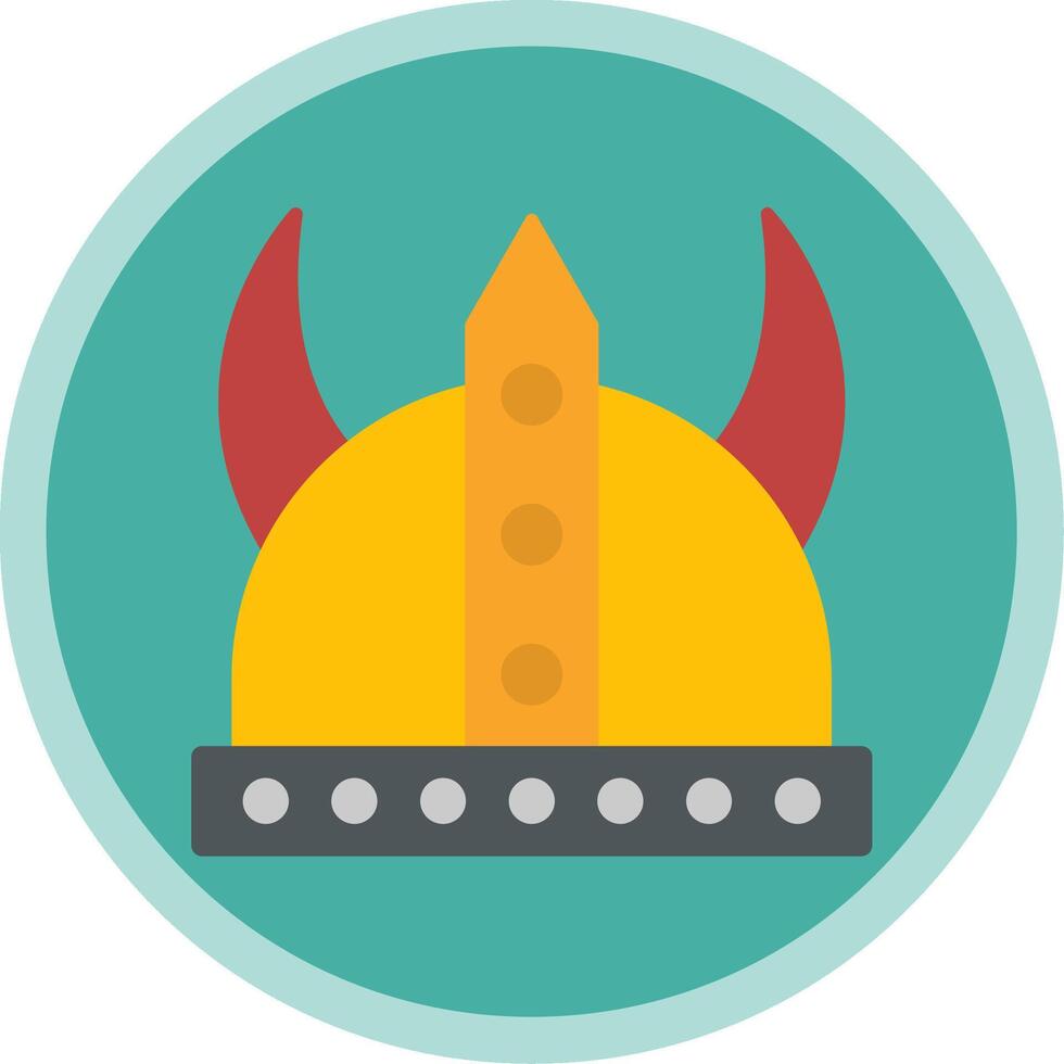 Viking Flat Multi Circle Icon vector