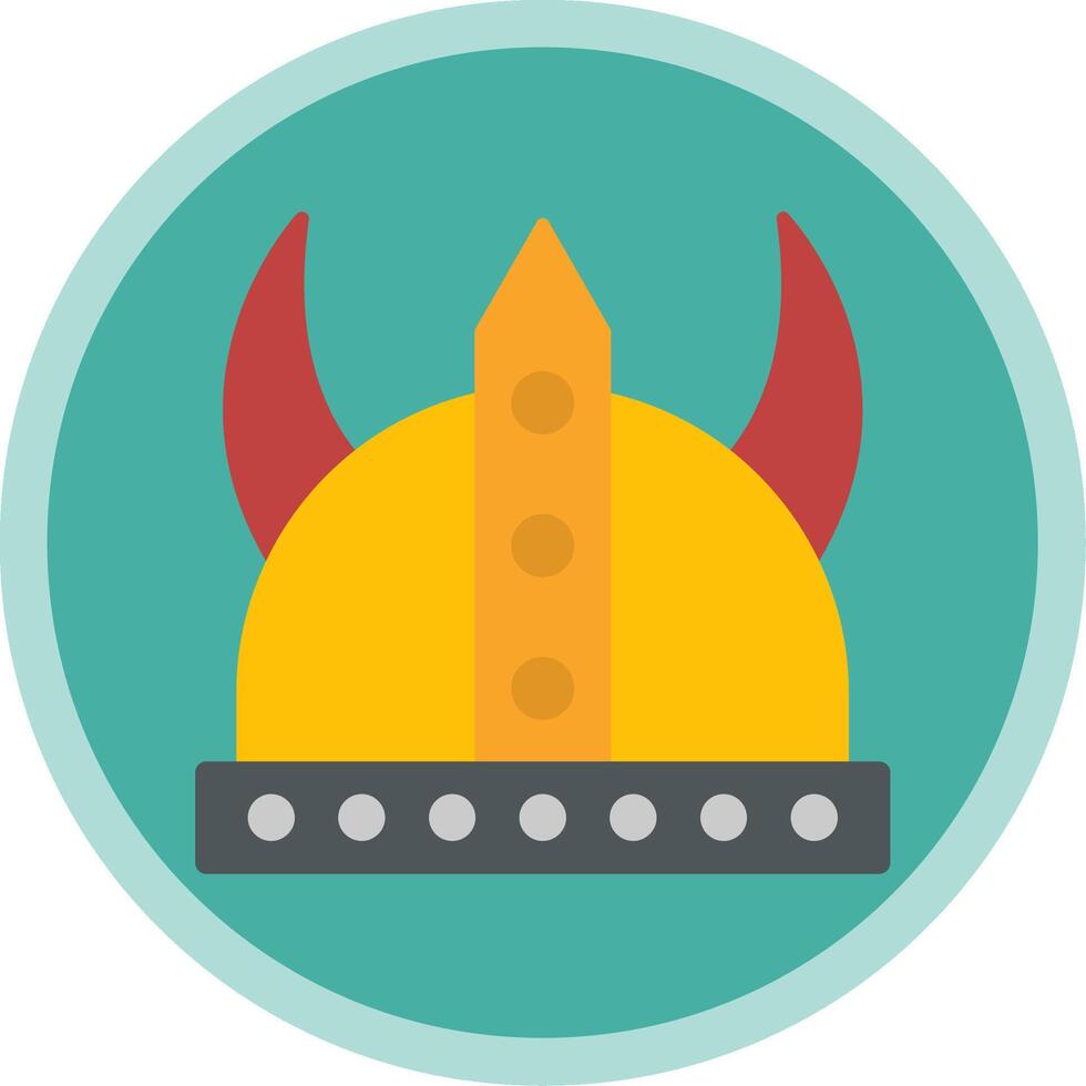 Viking Flat Multi Circle Icon vector