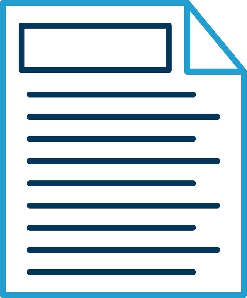 Note Line Blue Two Color Icon vector