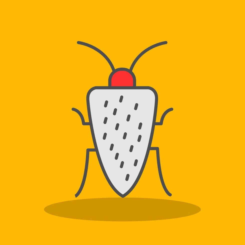 Cockroach Filled Shadow Icon vector