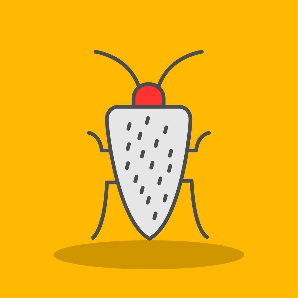 Cockroach Filled Shadow Icon vector