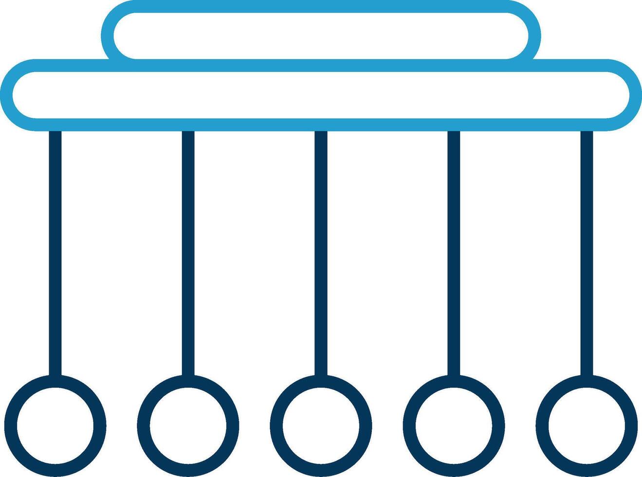 Pendulum Line Blue Two Color Icon vector