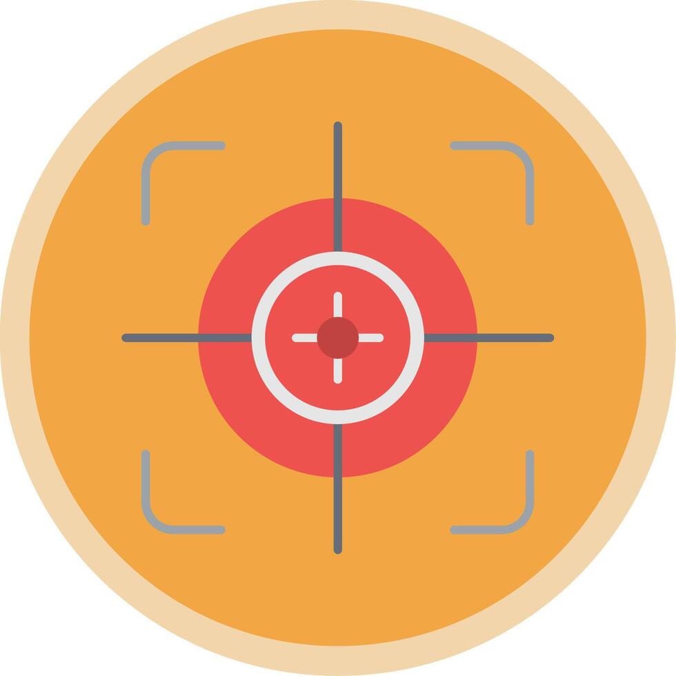 Aim Flat Multi Circle Icon vector