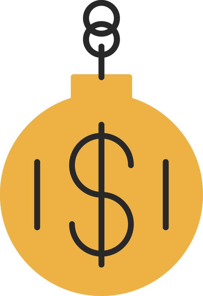 Debt Skined Filled Icon vector