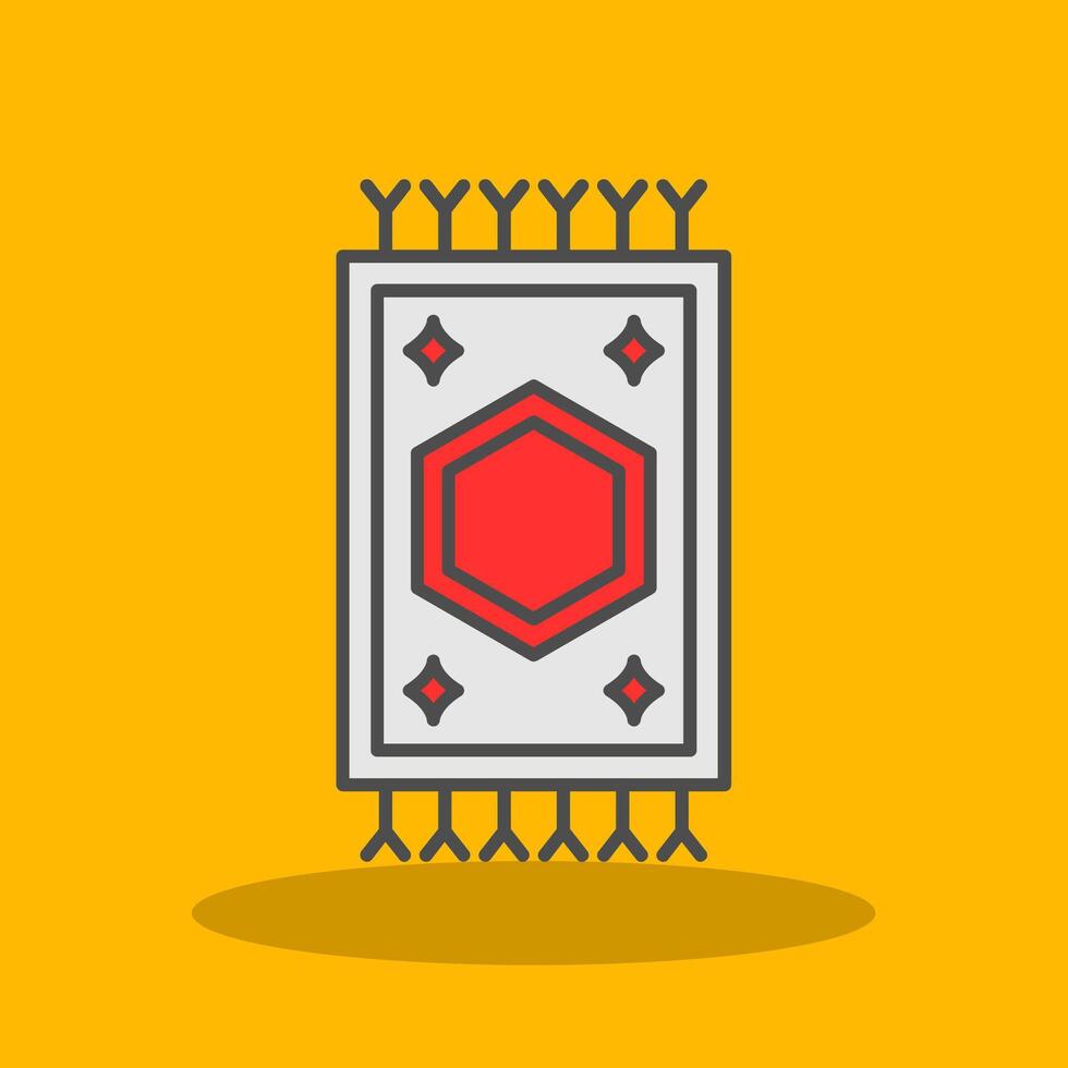 Carpet Filled Shadow Icon vector