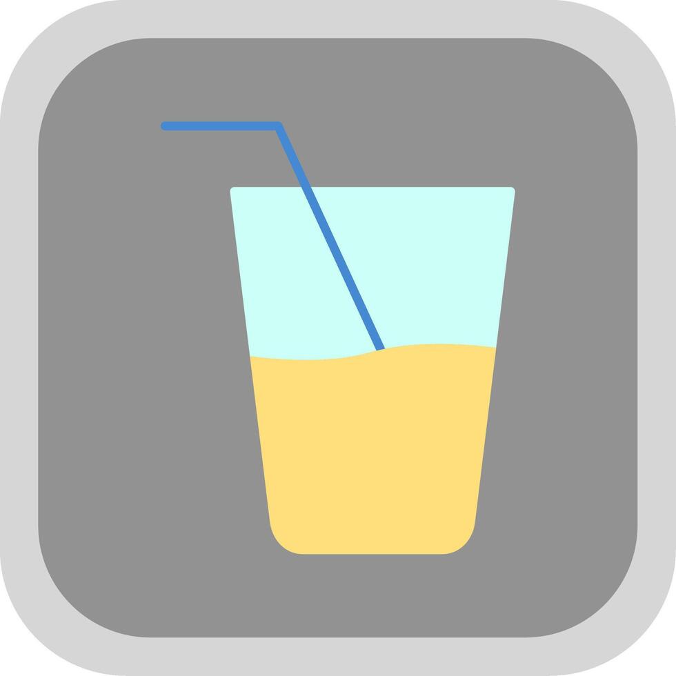 Fresh Juice Flat Round Corner Icon vector