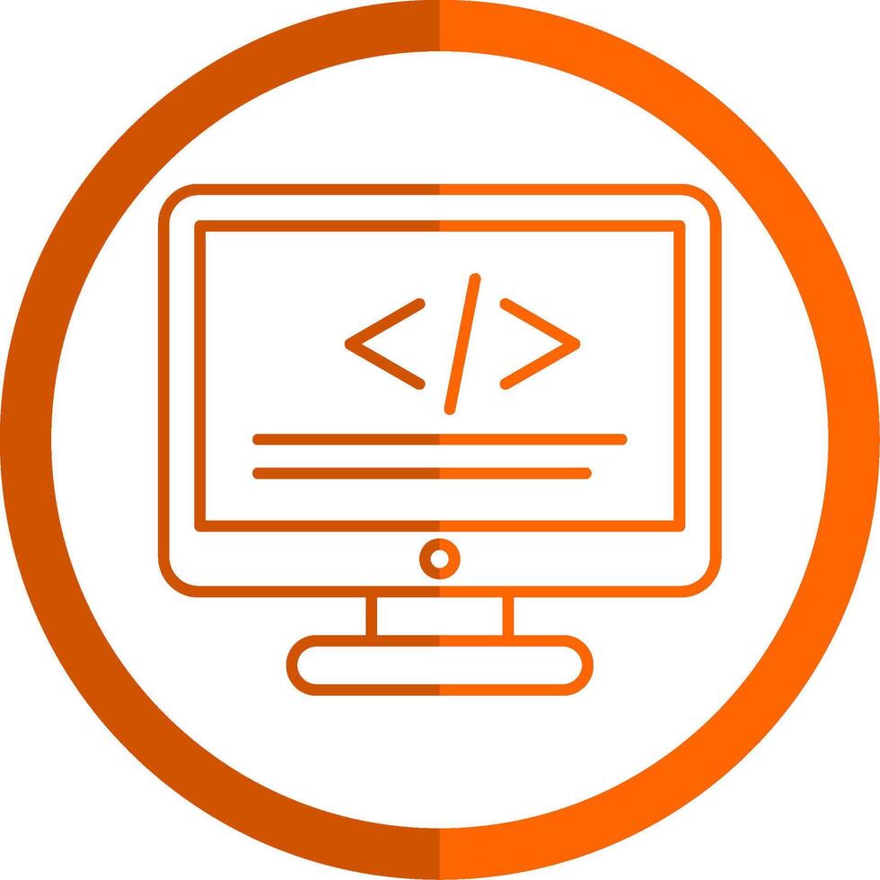 Programming Line Orange Circle Icon 43011539 Vector Art at Vecteezy