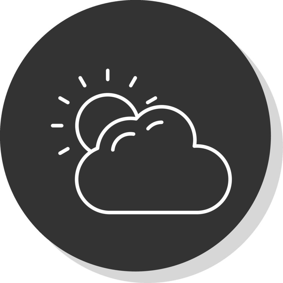 Weather Line Grey Circle Icon vector