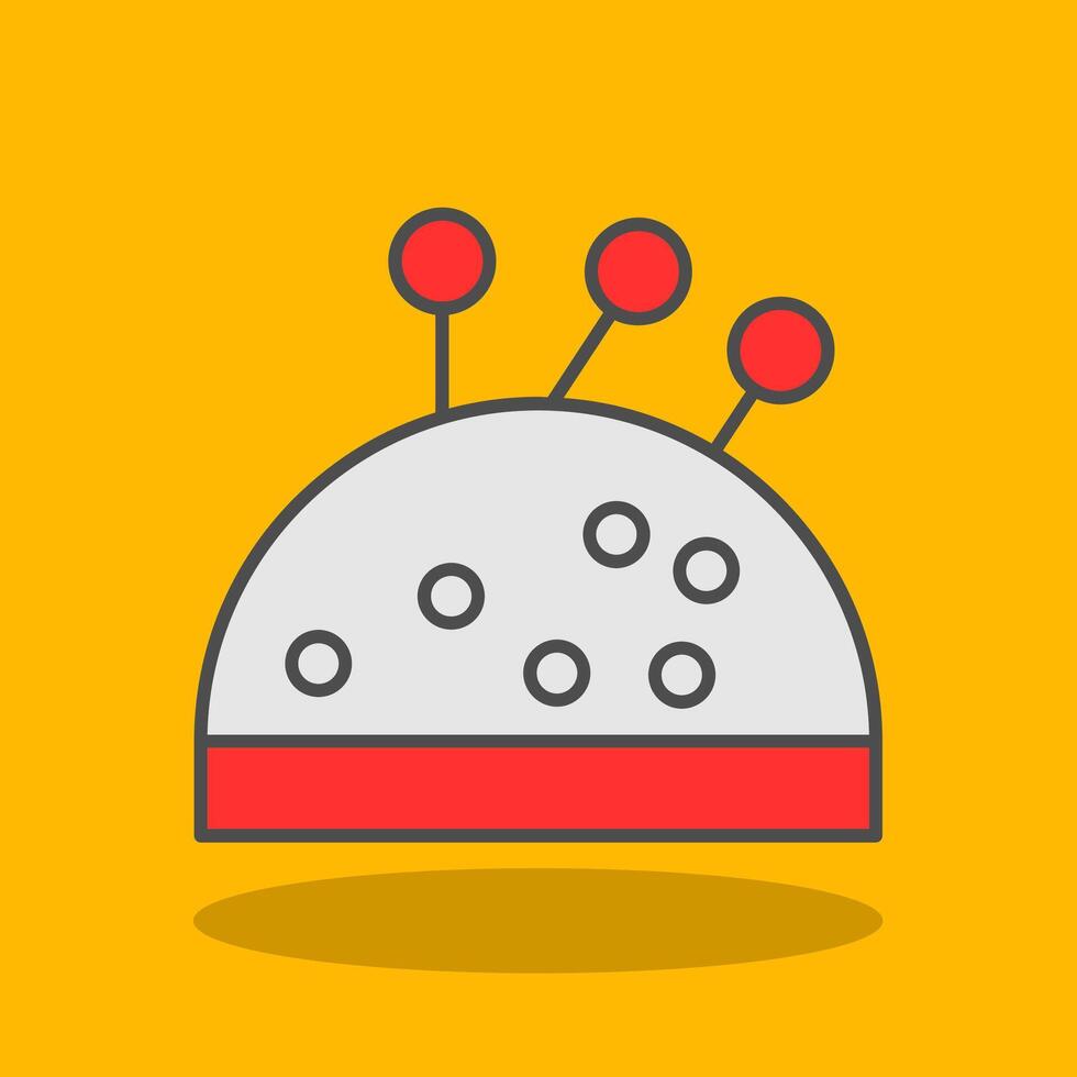 Pin Cushion Filled Shadow Icon vector