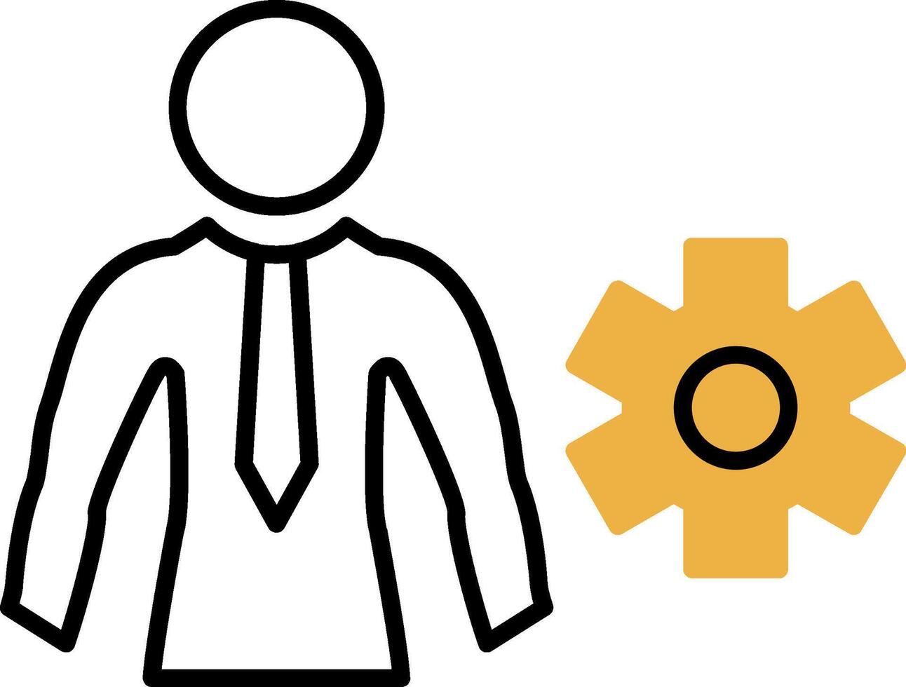 Businessman Skined Filled Icon vector