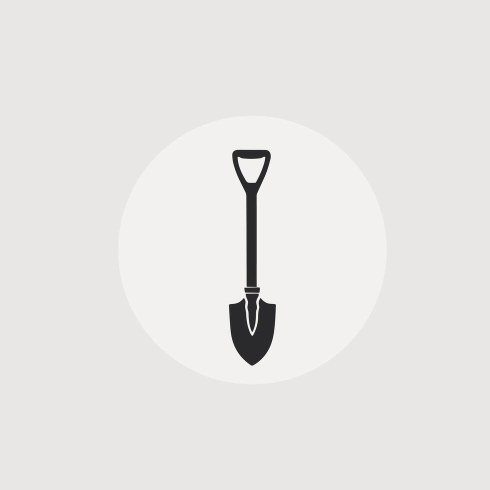 Shovel icon illustration 2d design vector