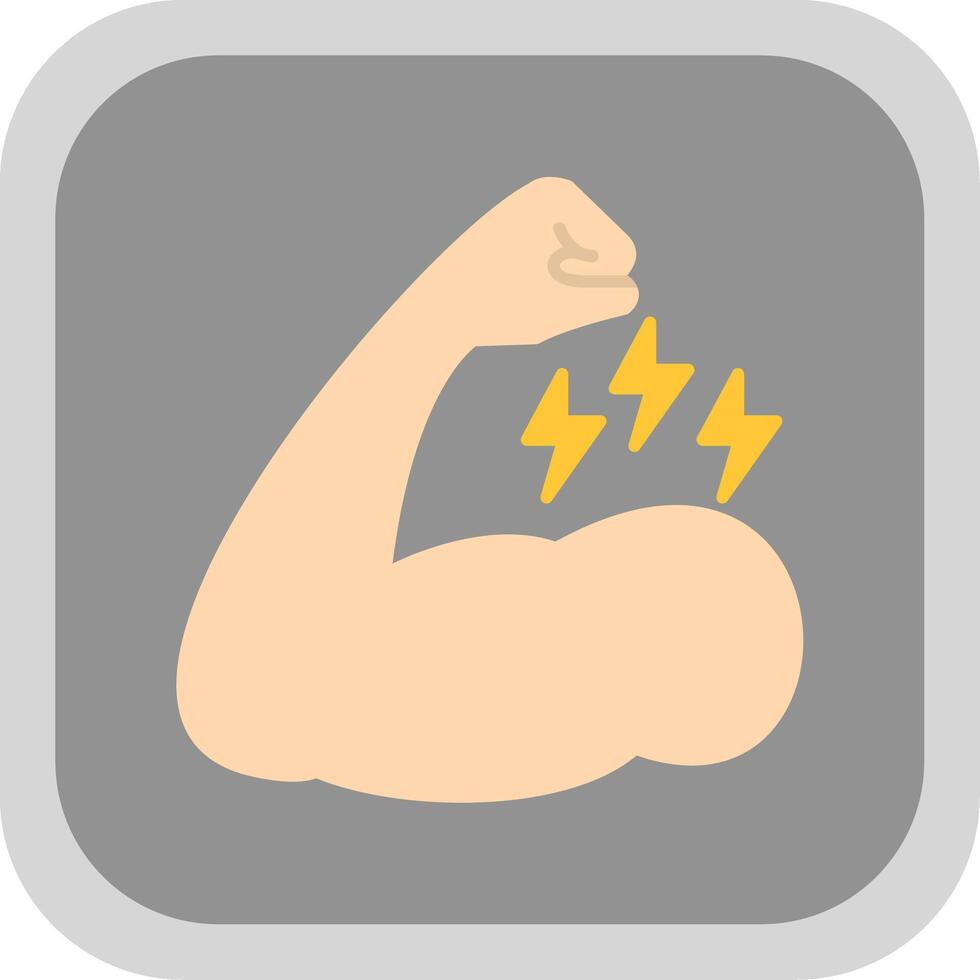 Muscle Flat Round Corner Icon vector