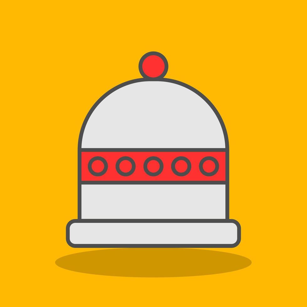 Beanie Filled Shadow Icon vector