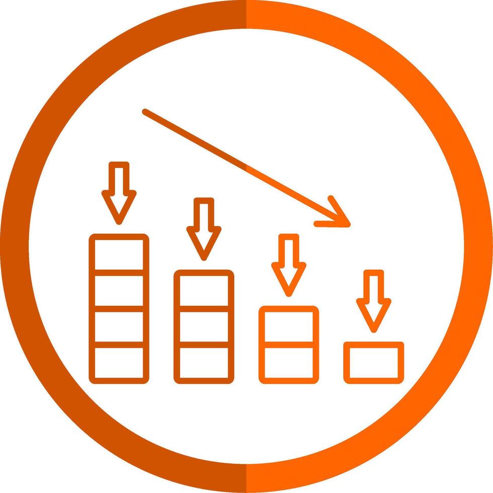 Crash Line Orange Circle Icon vector