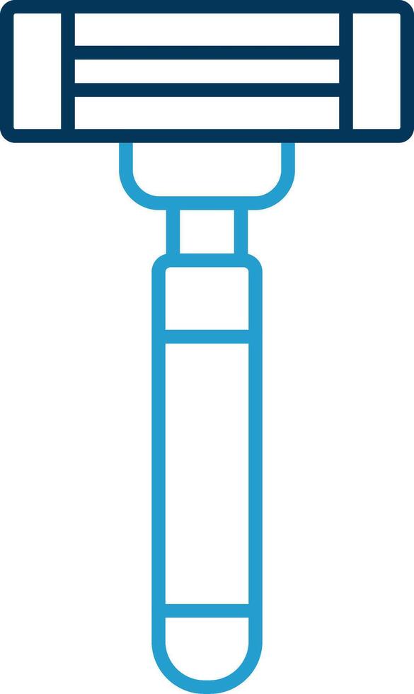 Razor Line Blue Two Color Icon vector