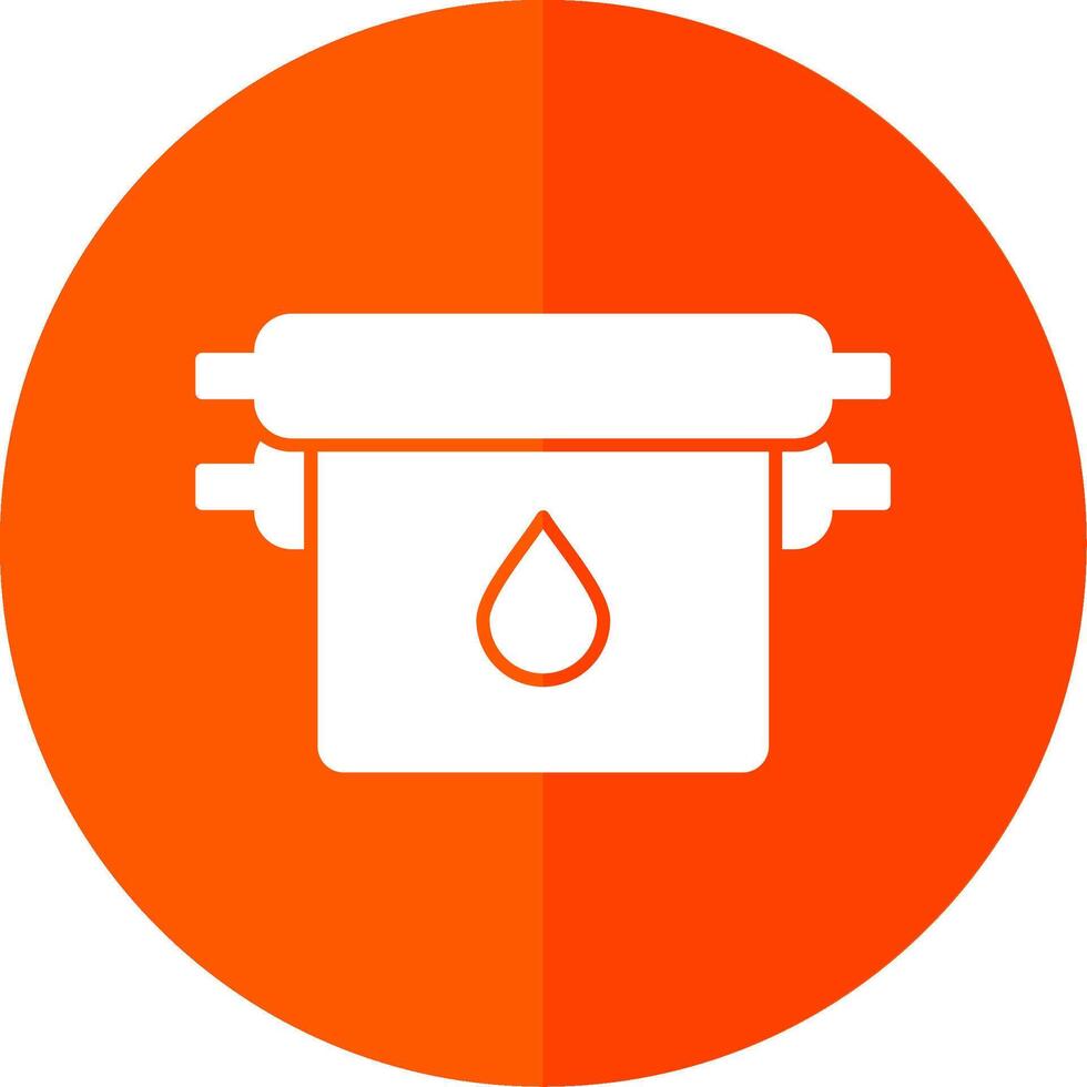 Offset Glyph Red Circle Icon vector