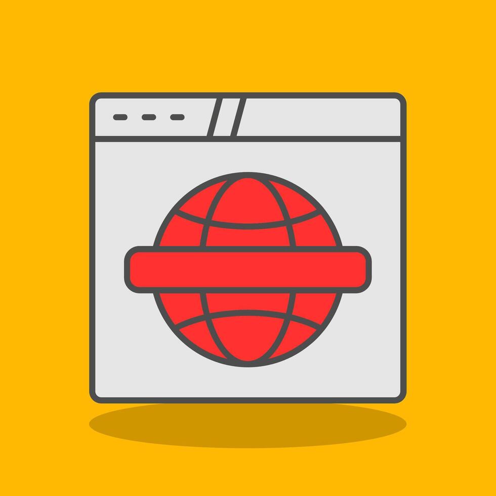 Website Filled Shadow Icon vector