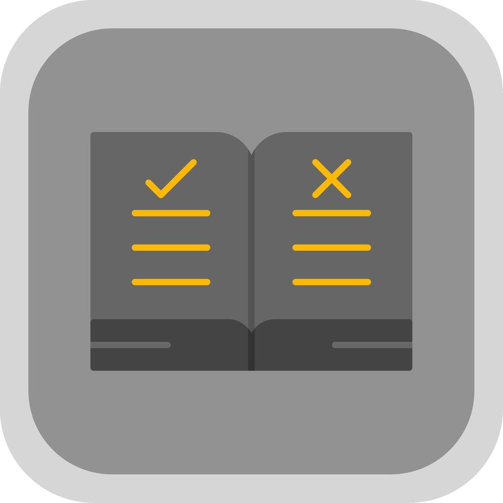 Guidelines Flat Round Corner Icon vector