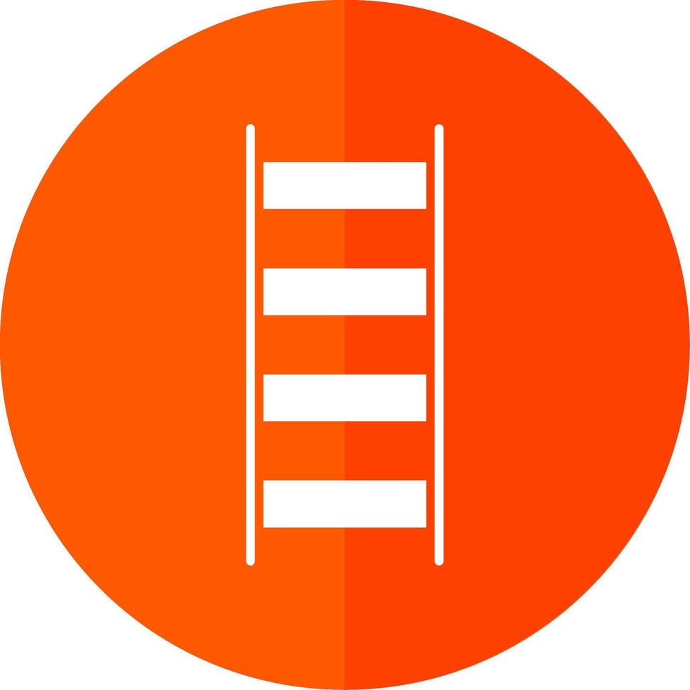 Ladder Glyph Red Circle Icon vector