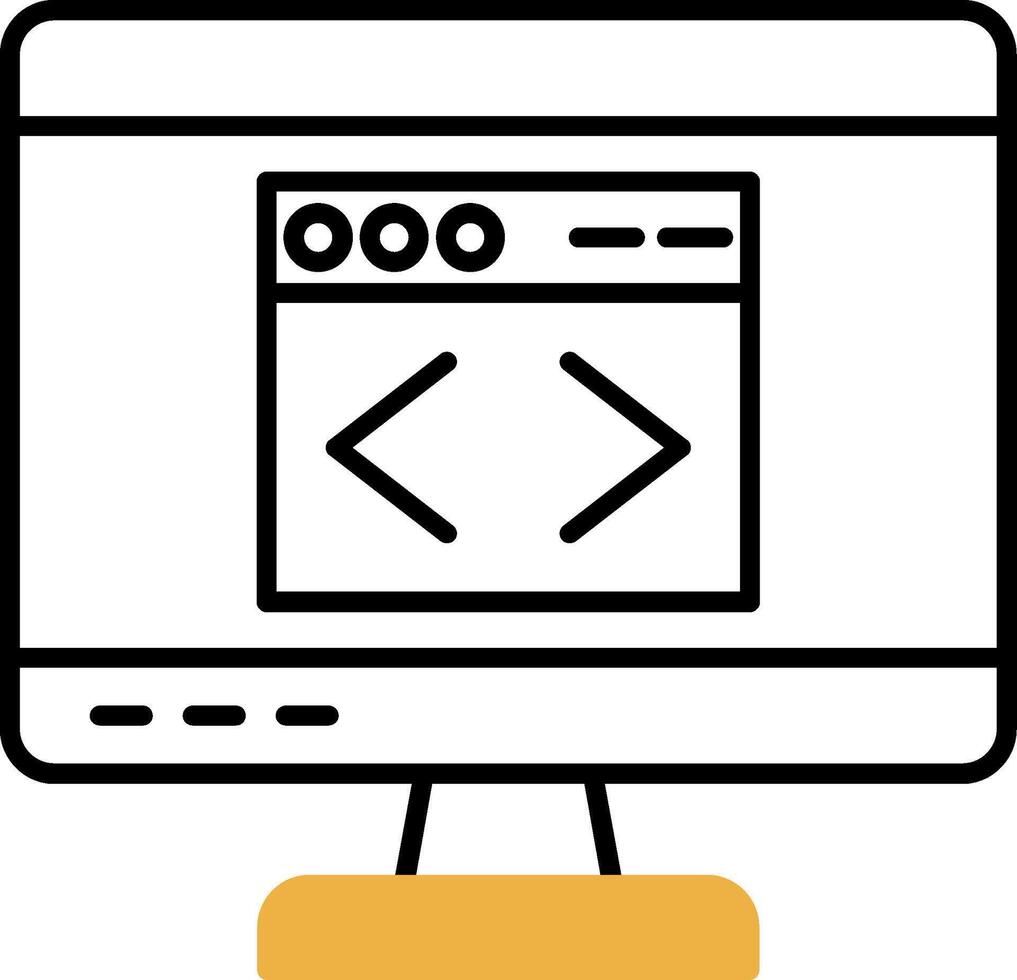 Web Skined Filled Icon vector