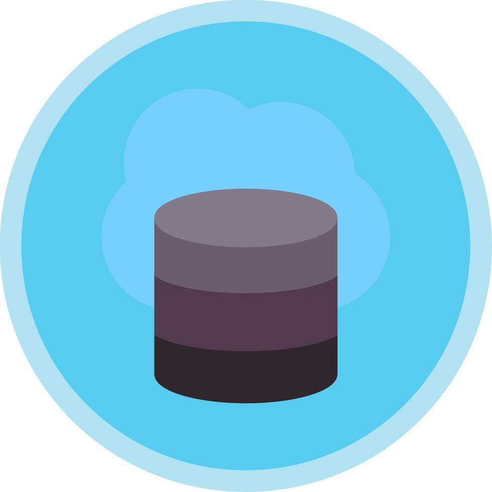 Cloud Storage Flat Multi Circle Icon vector