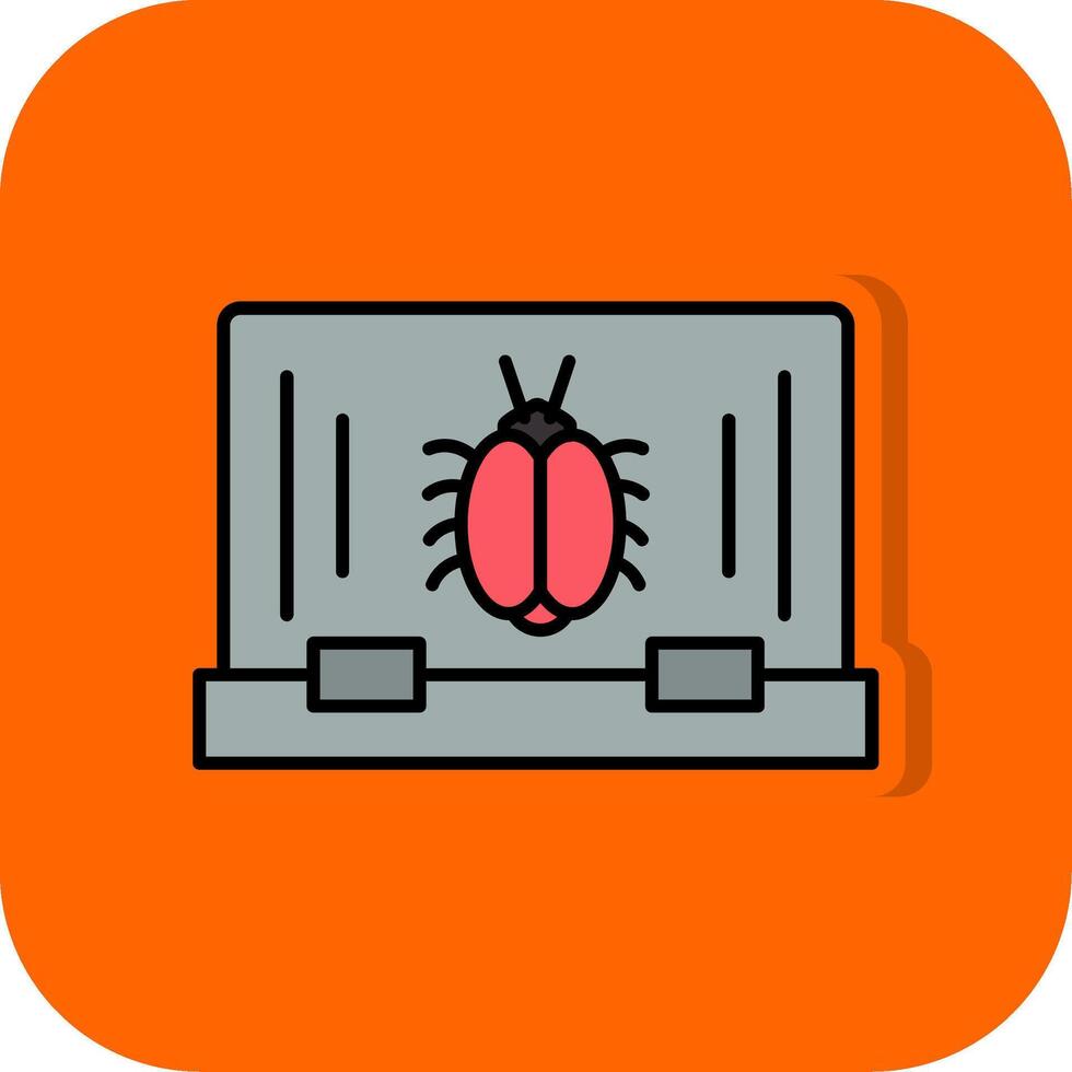 Laptop Filled Orange background Icon vector