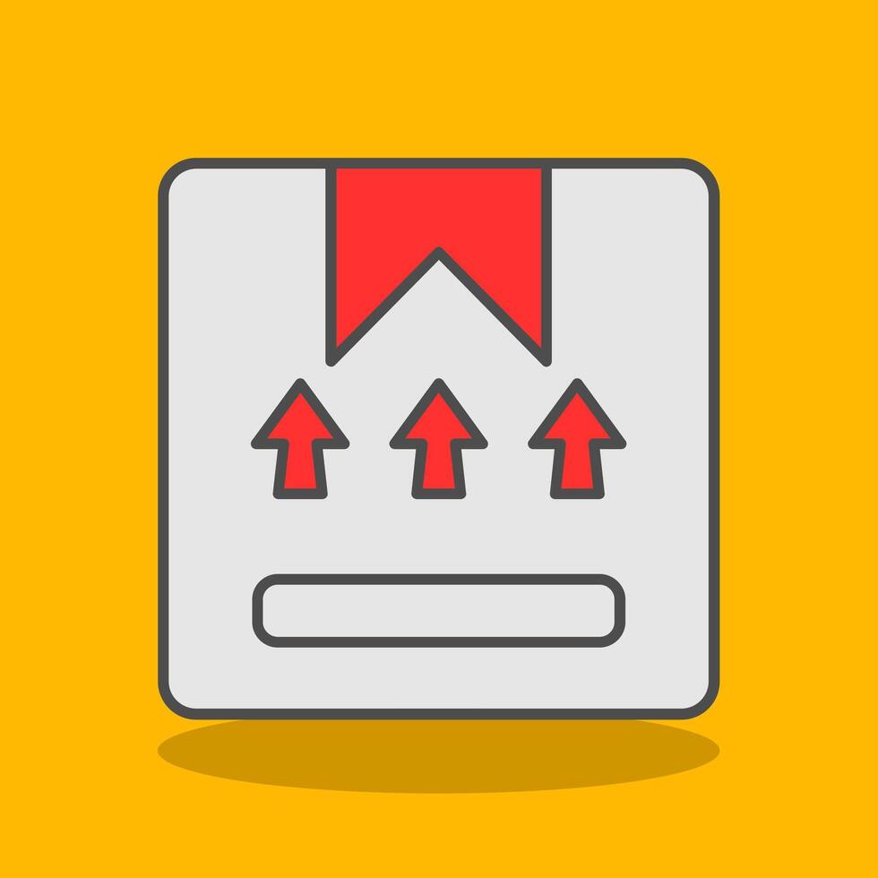 Package Filled Shadow Icon vector