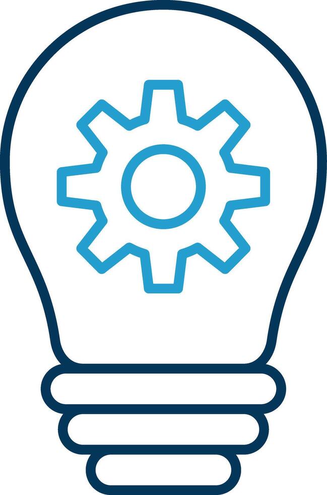 Idea Line Blue Two Color Icon vector
