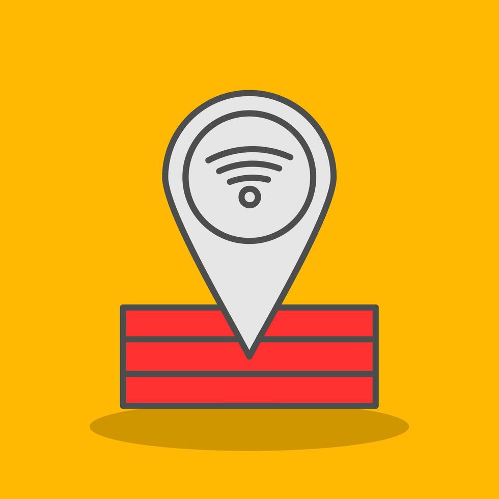 Place Filled Shadow Icon vector