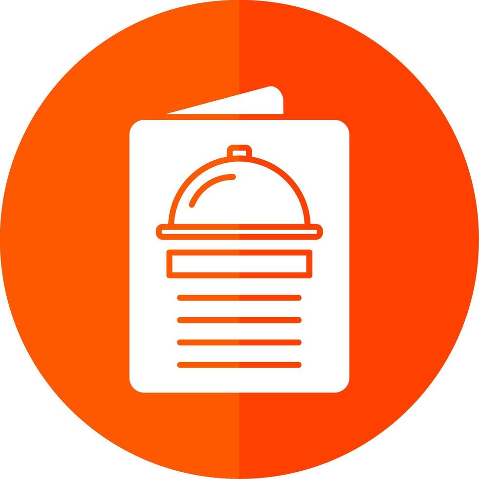 Menu Glyph Red Circle Icon vector
