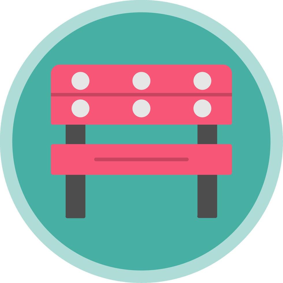 Bench Flat Multi Circle Icon vector