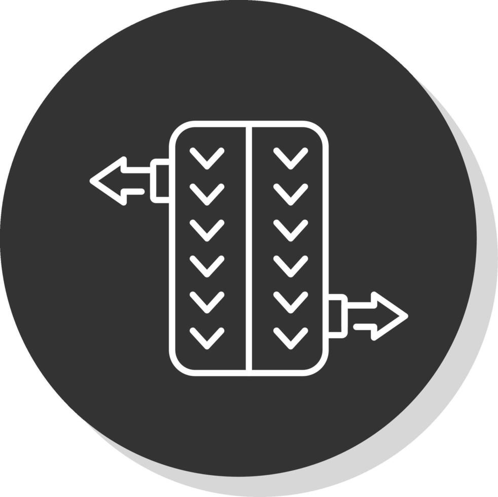 Wheel Alignment Line Grey Circle Icon vector