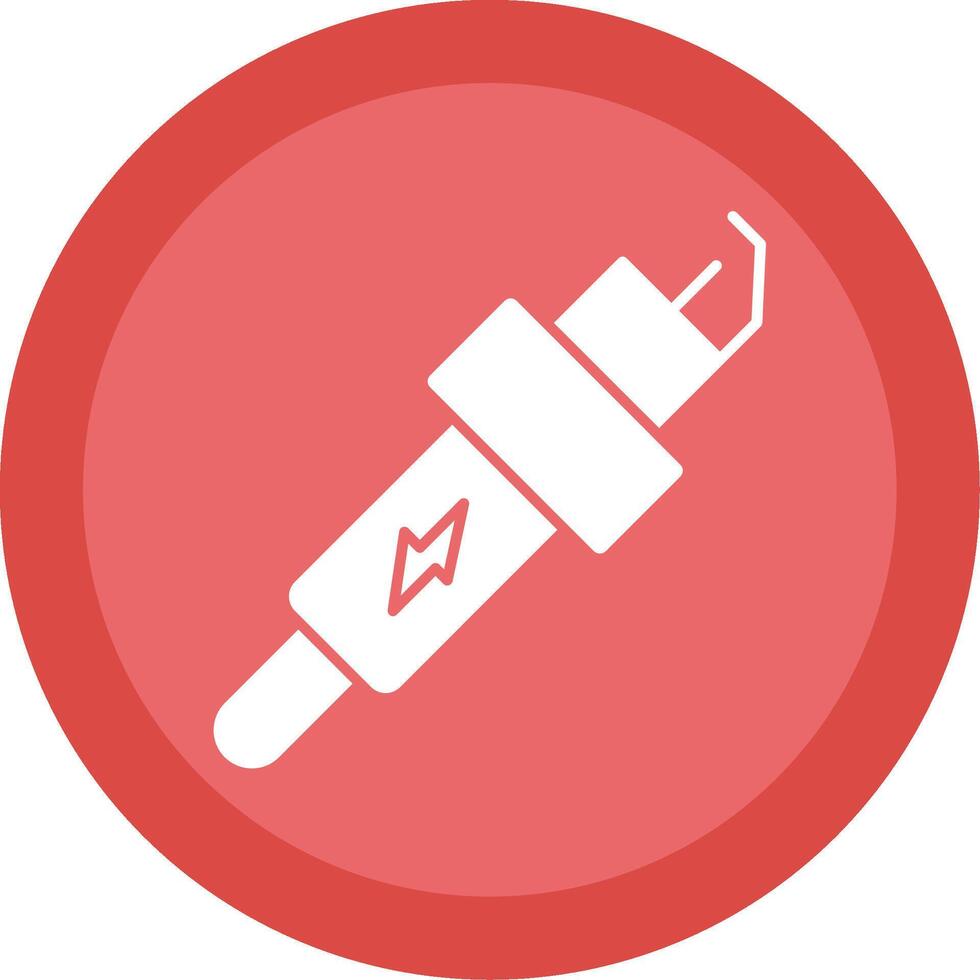 Spark Plug Glyph Multi Circle Icon vector