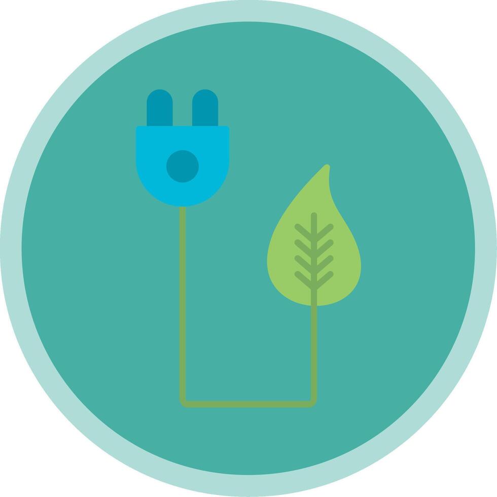 Bio Energy Flat Multi Circle Icon vector