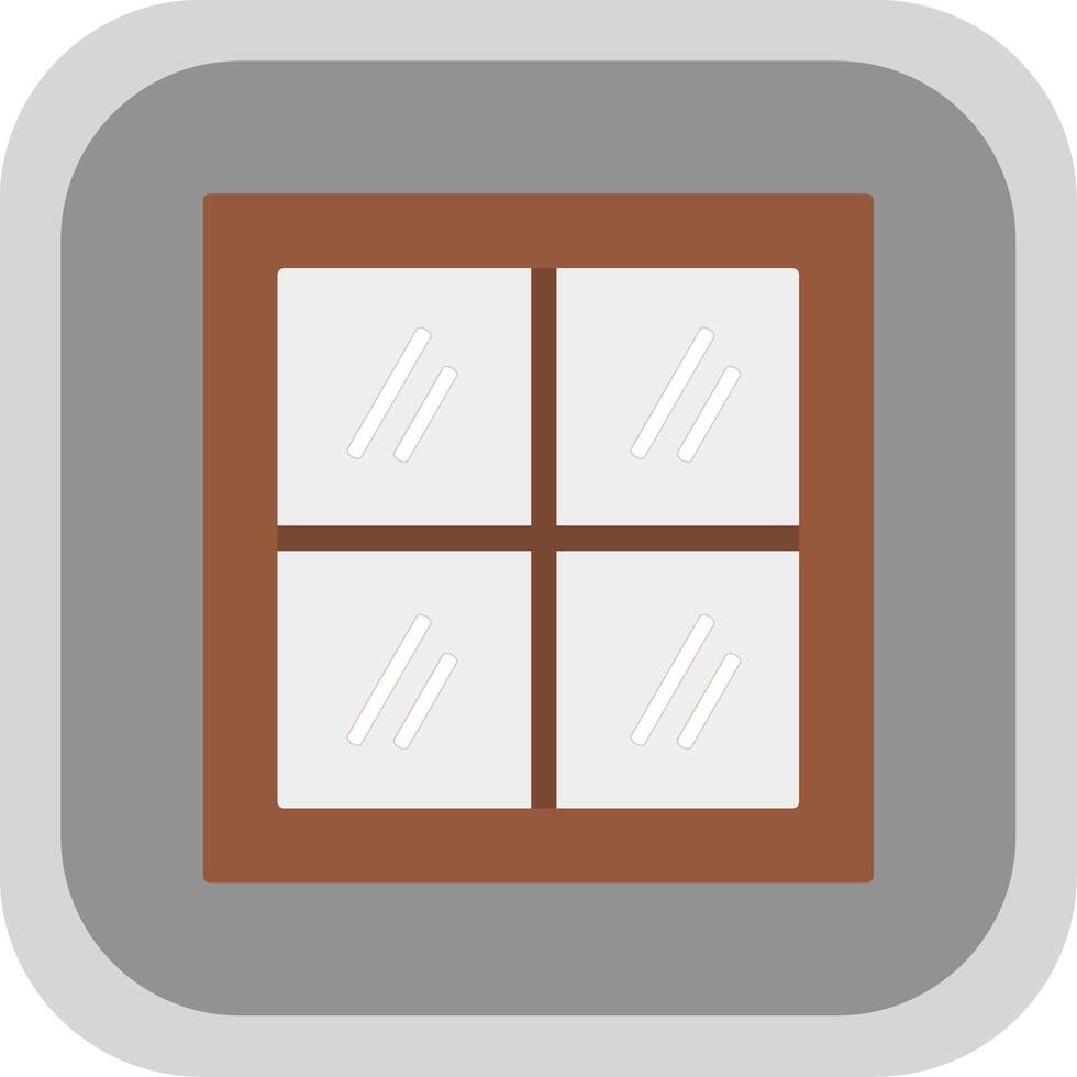 Window Flat Round Corner Icon vector