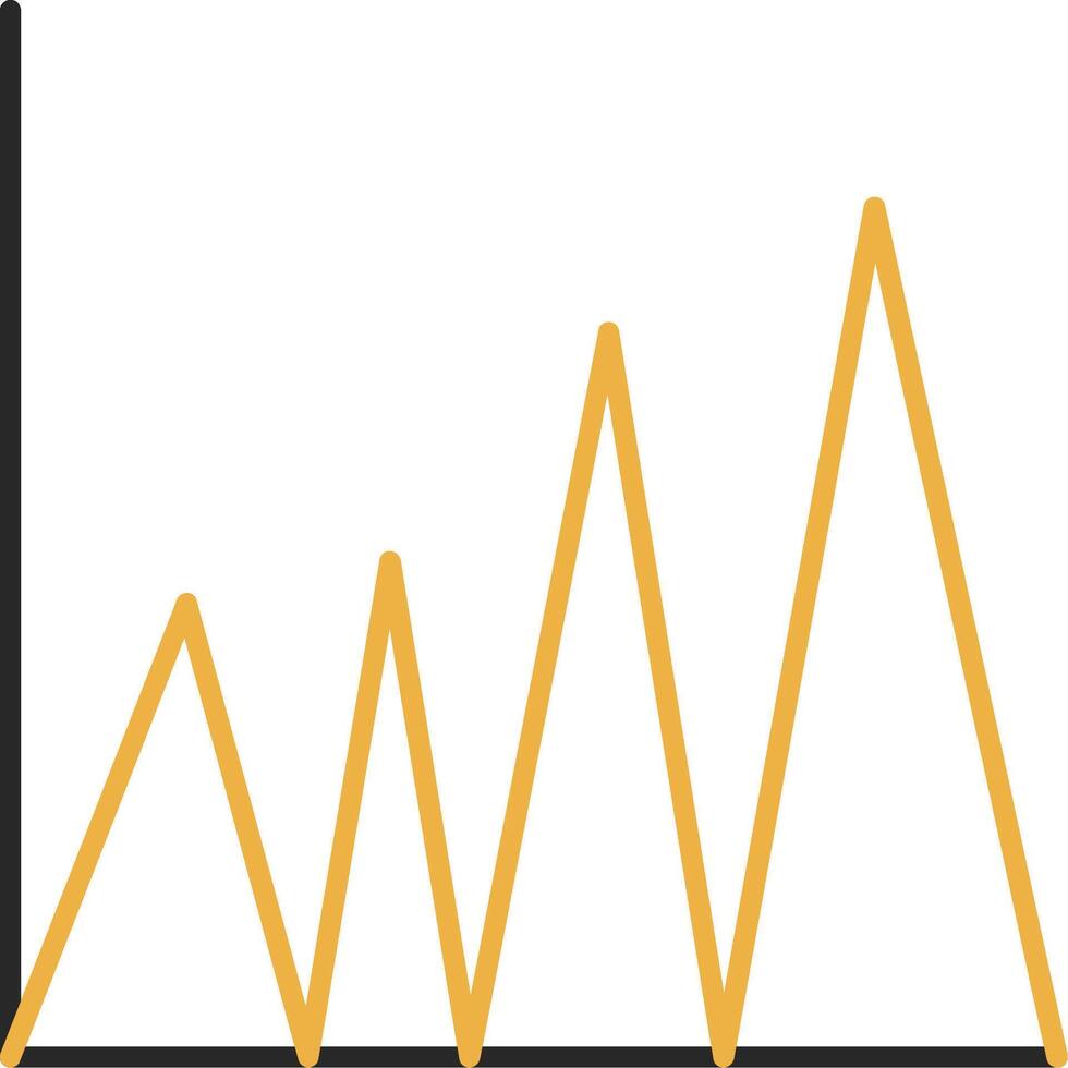 Graph Skined Filled Icon vector