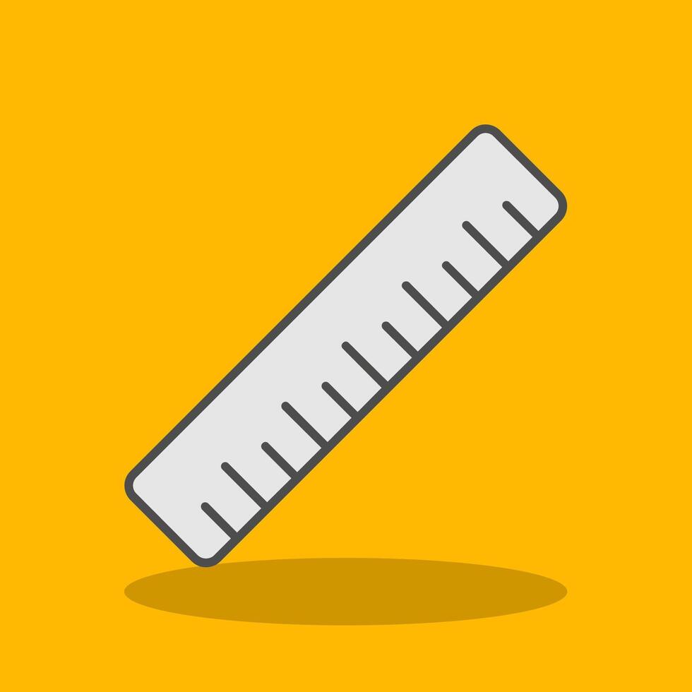 Ruler Filled Shadow Icon vector