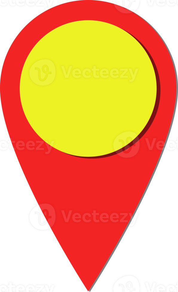 kaart wijzer met rood pin icoon png