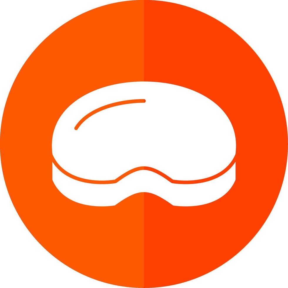 Steak Glyph Red Circle Icon vector
