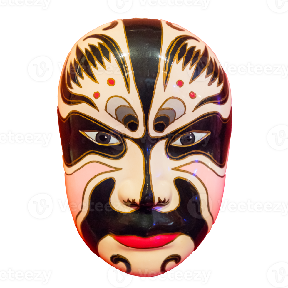 a mask with a black and white design png