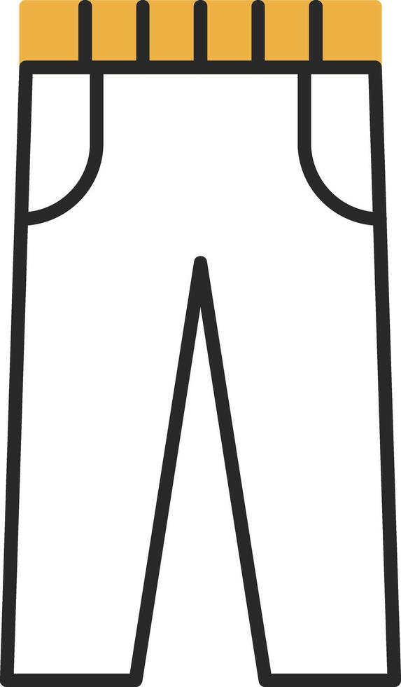 Trousers Skined Filled Icon vector
