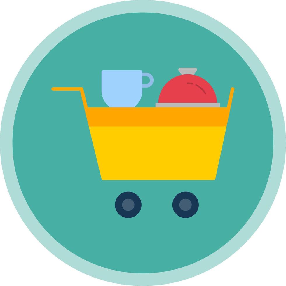 Room Service Flat Multi Circle Icon vector